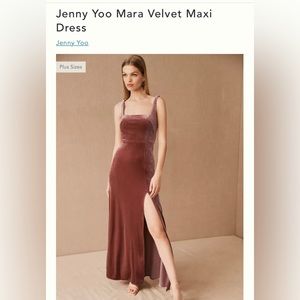 Jenny Yoo Mara Velvet Maxi Dress